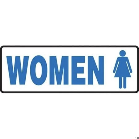 Accuform RESTROOM SIGNS, Aluminum, 4 in x 12 in, Mounting Holes MRST534VA